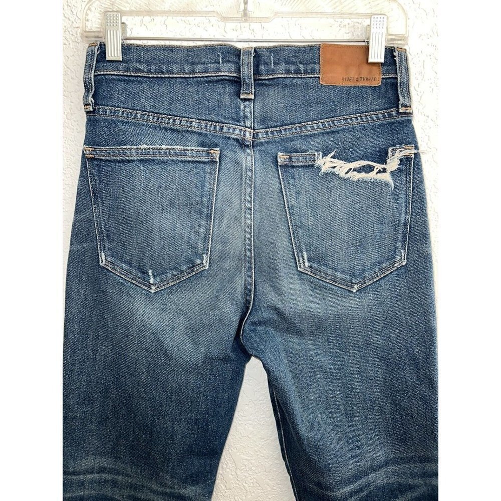 Madewell rivet & thread women's jeans size 26 high-Rise 11” rise straight (V) - Picture 7 of 8